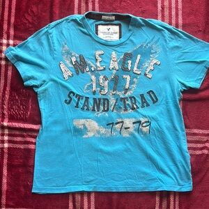 American Eagle Outfitters Blue Graphic T-Shirt